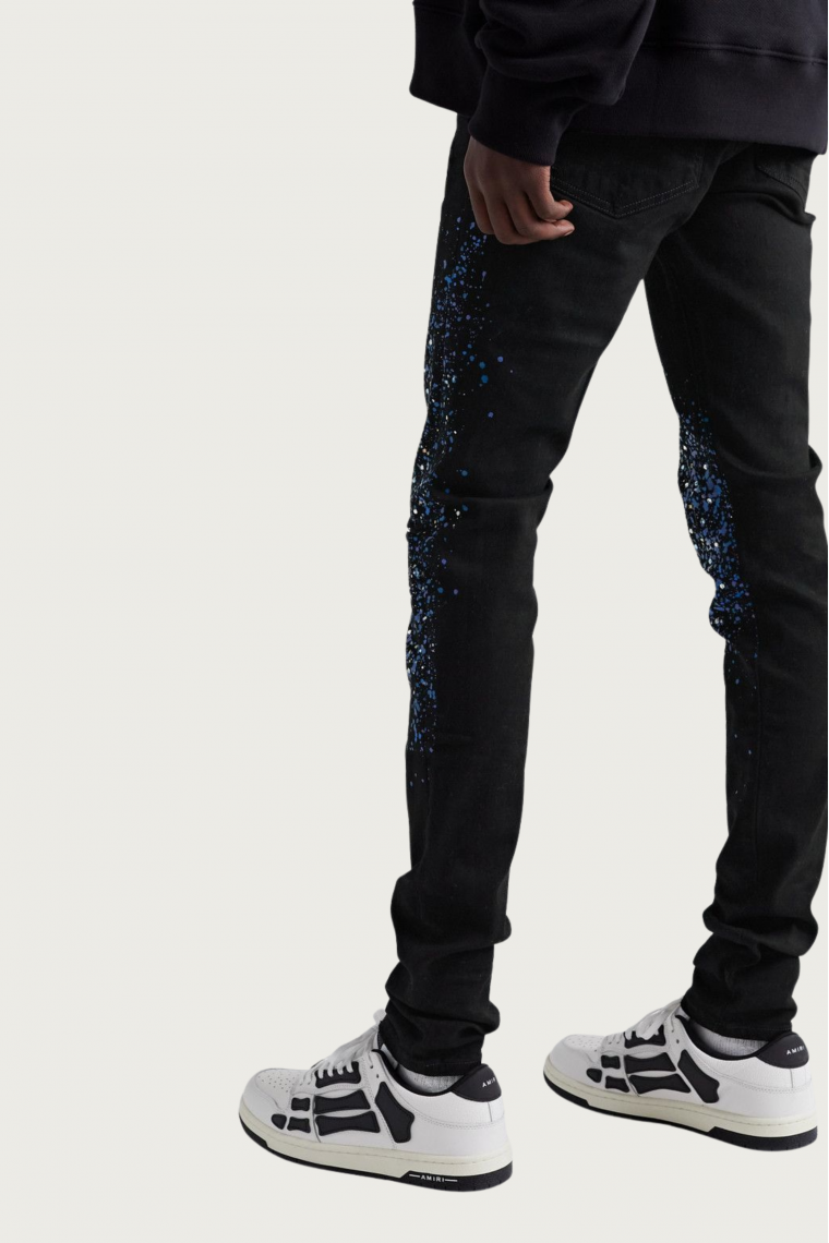 Blue Crystal Painter Jeans