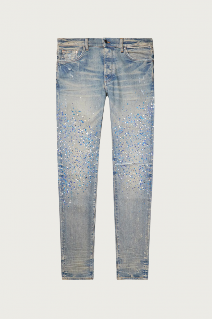 Blue Crystal Painter Jeans