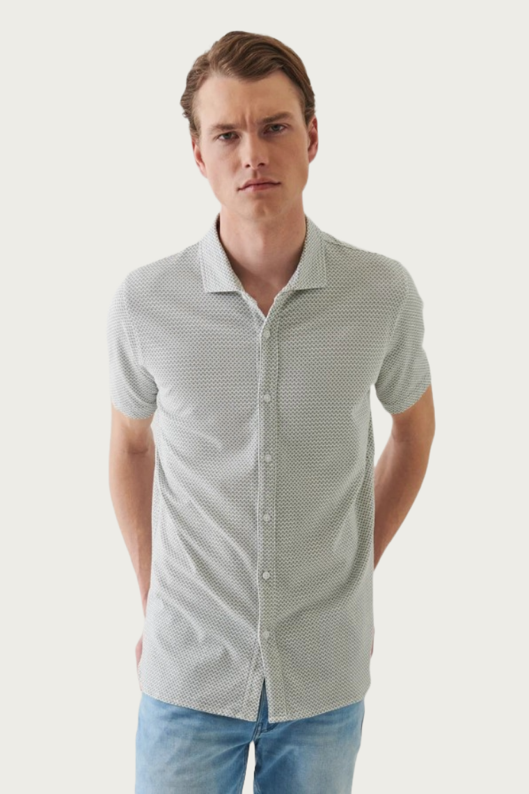 Pima Cotton Stretch Printed Shirt
