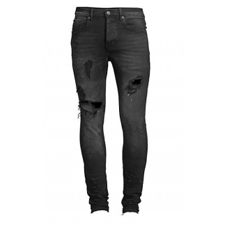P002 Black Repair Jeans