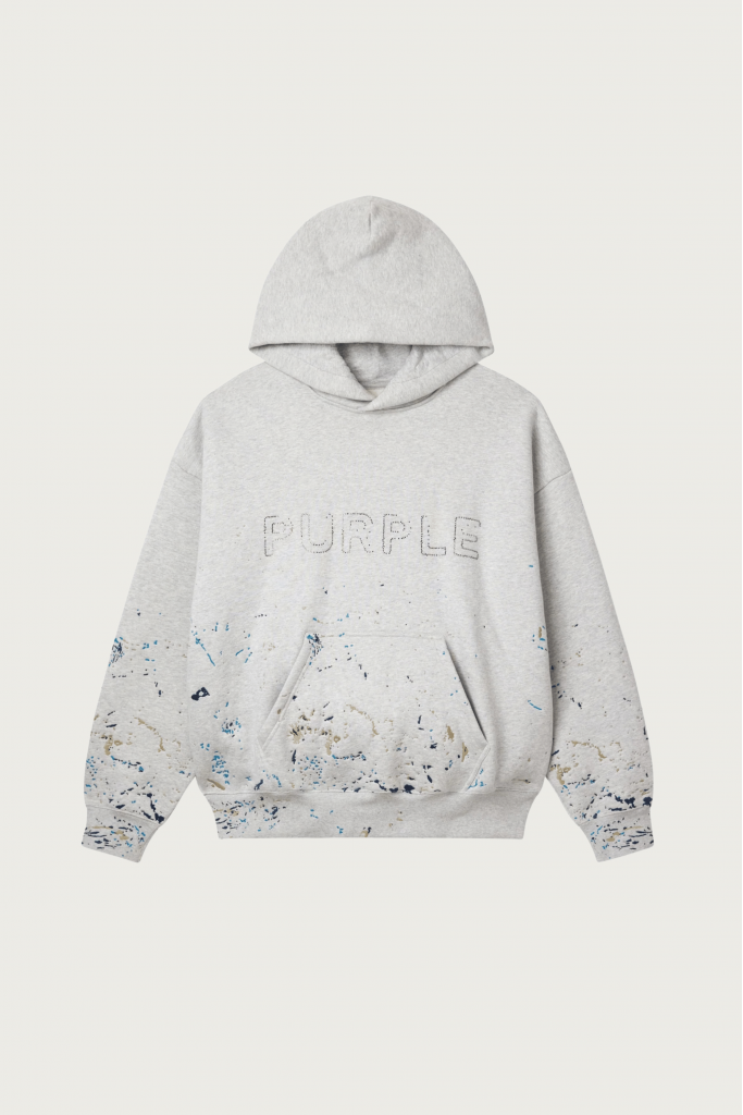 Crystal Stitched Paint Hoodie
