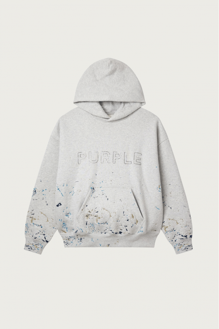 Crystal Stitched Paint Hoodie