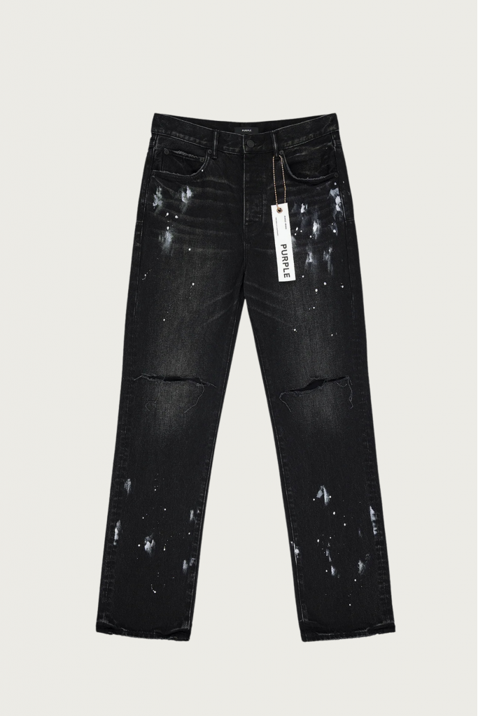 Knee Slit Paint Splatters