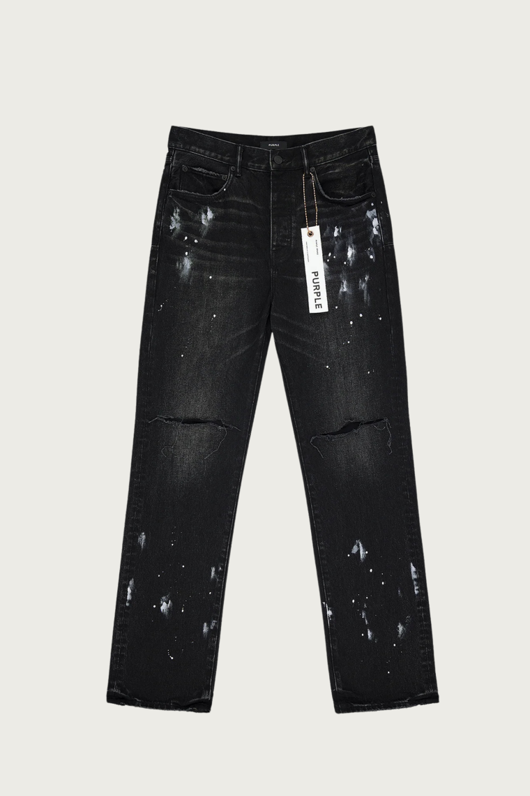 Knee Slit Paint Splatters