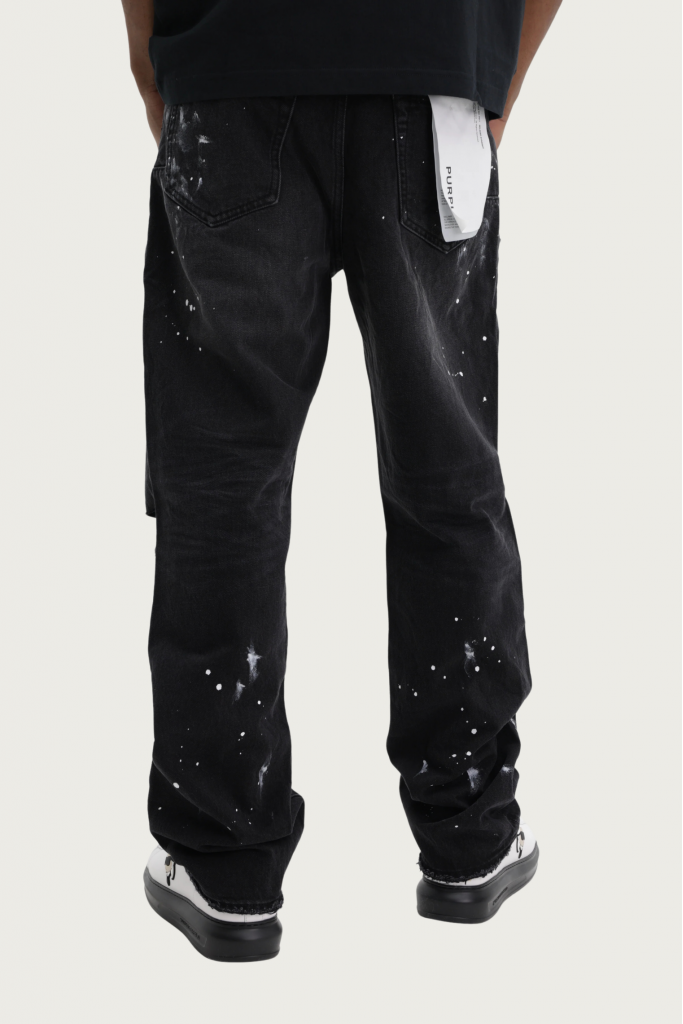 Knee Slit Paint Splatters