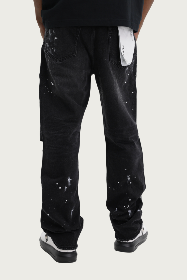 Knee Slit Paint Splatters