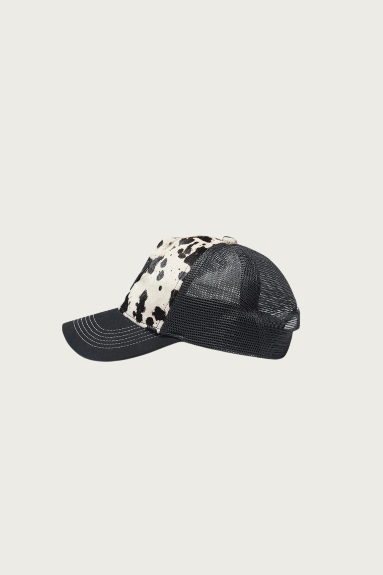 Cowhide Print Cap
