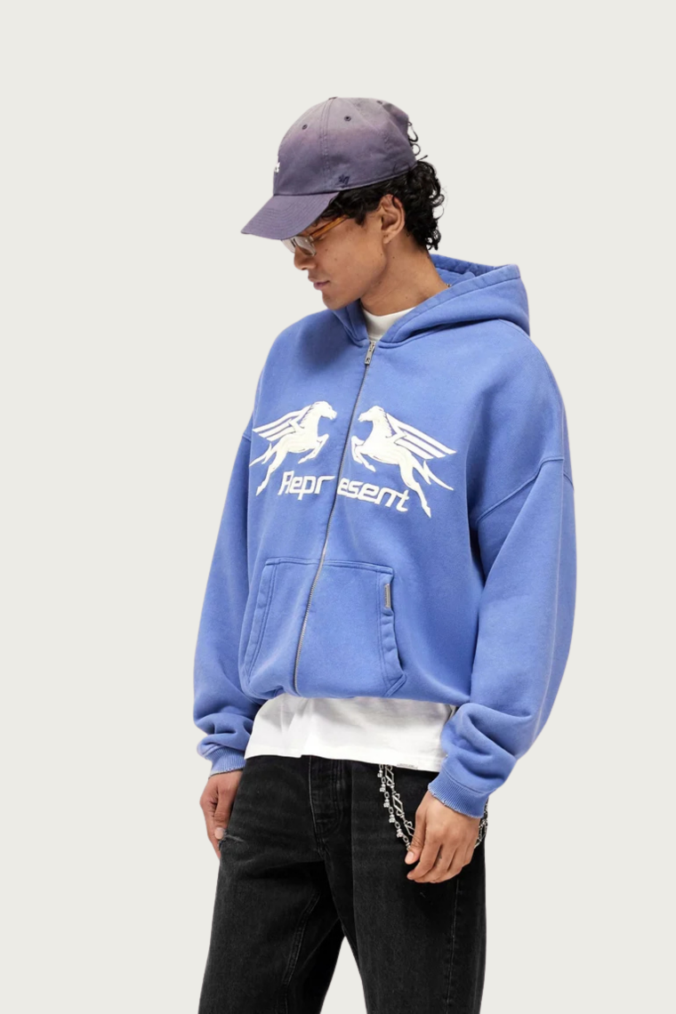 Pegasus Zip Through Hoodie