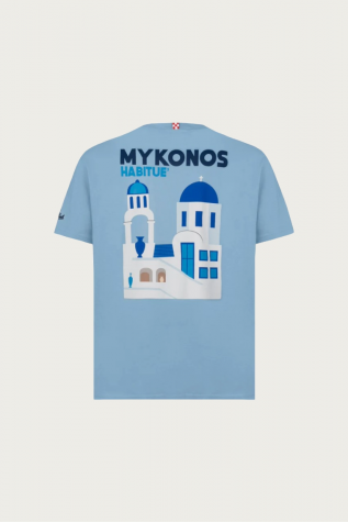 Mykonos Postcard Print Tee