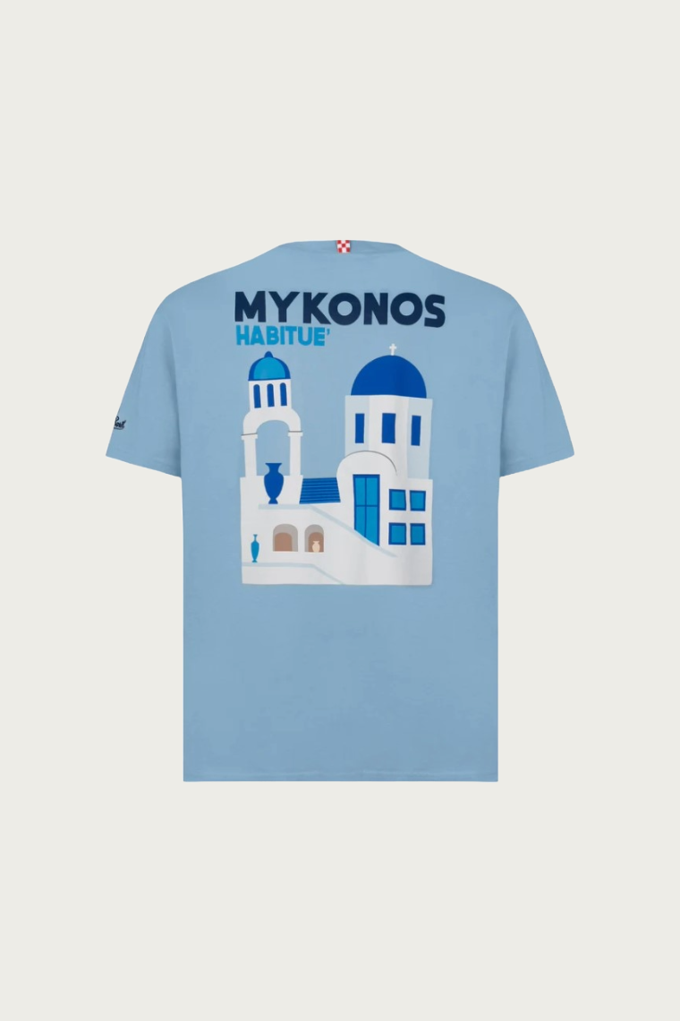 Mykonos Postcard Print Tee